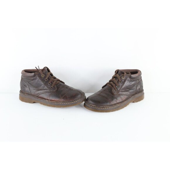 Vintage Dr Martens Mens 11 Distressed Chunky Leather Chukka Chukkas Boots Brown